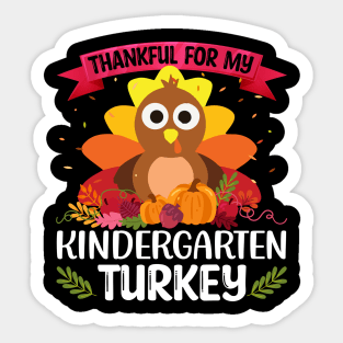 Thankful For My Kindergarten Turkey Sticker